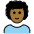 Man Medium Dark Skin Tone Curly Hair Emoji from OpenMoji Set