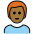 Man Medium Dark Skin Tone Red Hair Emoji from OpenMoji Set