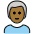 Man Medium Dark Skin Tone White Hair Emoji from OpenMoji Set