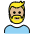 Man Medium Light Skin Tone Beard Emoji from OpenMoji Set