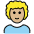 Man Medium Light Skin Tone Curly Hair Emoji from OpenMoji Set