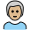 Man Medium Light Skin Tone White Hair Emoji from OpenMoji Set