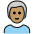 Man Medium Skin Tone White Hair Emoji from OpenMoji Set