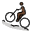 Man Mountain Biking Dark Skin Tone Emoji from OpenMoji Set
