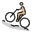 Man Mountain Biking Medium Light Skin Tone Emoji from OpenMoji Set