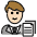 Man Office Worker Light Skin Tone Emoji from OpenMoji Set