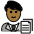 Man Office Worker Medium Dark Skin Tone Emoji from OpenMoji Set
