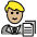 Man Office Worker Medium Light Skin Tone Emoji from OpenMoji Set