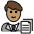Man Office Worker Medium Skin Tone Emoji from OpenMoji Set