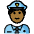 Man Police Officer Medium Dark Skin Tone Emoji from OpenMoji Set