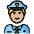 Man Police Officer Medium Light Skin Tone Emoji from OpenMoji Set