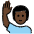Man Raising Hand Dark Skin Tone Emoji from OpenMoji Set
