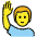 Man Raising Hand Emoji from OpenMoji Set