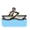 Man Rowing Boat Medium Light Skin Tone Emoji from OpenMoji Set