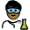 Man Scientist Medium Dark Skin Tone Emoji from OpenMoji Set