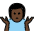 Man Shrugging Dark Skin Tone Emoji from OpenMoji Set