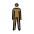 Man Standing Medium Dark Skin Tone Emoji from OpenMoji Set