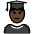 Man Student Dark Skin Tone Emoji from OpenMoji Set