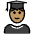 Man Student Medium Skin Tone Emoji from OpenMoji Set