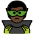Man Supervillain Dark Skin Tone Emoji from OpenMoji Set