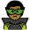 Man Supervillain Medium Dark Skin Tone Emoji from OpenMoji Set