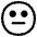 Neutral Face High Contrast Emoji from Fluent Emoji High Contrast Set