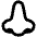 Nose High Contrast Default Emoji from Fluent Emoji High Contrast Set