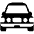 Oncoming Automobile High Contrast Emoji from Fluent Emoji High Contrast Set