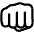 Oncoming Fist High Contrast Default Emoji from Fluent Emoji High Contrast Set