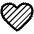 Orange Heart High Contrast Emoji from Fluent Emoji High Contrast Set