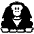 Orangutan High Contrast Emoji from Fluent Emoji High Contrast Set