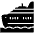 Passenger Ship High Contrast Emoji from Fluent Emoji High Contrast Set