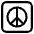 Peace Symbol High Contrast Emoji from Fluent Emoji High Contrast Set
