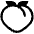 Peach High Contrast Emoji from Fluent Emoji High Contrast Set