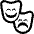 Performing Arts High Contrast Emoji from Fluent Emoji High Contrast Set
