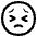 Persevering Face High Contrast Emoji from Fluent Emoji High Contrast Set