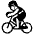 Person Biking High Contrast Default Emoji from Fluent Emoji High Contrast Set