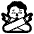 Person Gesturing No High Contrast Default Emoji from Fluent Emoji High Contrast Set