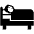 Person In Bed High Contrast Default Emoji from Fluent Emoji High Contrast Set