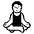 Person In Lotus Position High Contrast Default Emoji from Fluent Emoji High Contrast Set