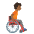 Person In Manual Wheelchair Facing Right Medium Dark Skin Tone Emoji from Noto Emoji Set