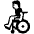 Person In Manual Wheelchair High Contrast Default Emoji from Fluent Emoji High Contrast Set