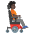 Person In Motorized Wheelchair Facing Right Dark Skin Tone Emoji from Noto Emoji Set