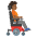 Person In Motorized Wheelchair Facing Right Medium Dark Skin Tone Emoji from Noto Emoji Set