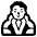 Person In Steamy Room High Contrast Default Emoji from Fluent Emoji High Contrast Set