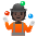 Person Juggling Dark Skin Tone Emoji from Noto Emoji Set
