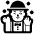 Person Juggling High Contrast Default Emoji from Fluent Emoji High Contrast Set
