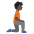 Person Kneeling Facing Right Dark Skin Tone Emoji from Noto Emoji Set