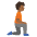 Person Kneeling Facing Right Medium Dark Skin Tone Emoji from Noto Emoji Set