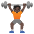 Person Lifting Weights Dark Skin Tone Emoji from Noto Emoji Set